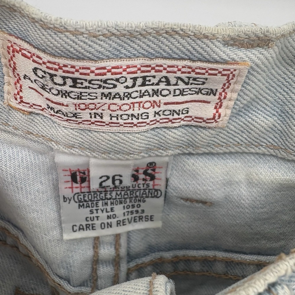 Guess Jean Shorts Womens Size 26 Blue Cut Off‎ Daisy Dukes Cotton 3" - Picture 6 of 6